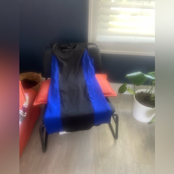 BCBGMAXAZRIA Ike Color Block Shift Dress with Back Drape Medium - Picture 6 of 8